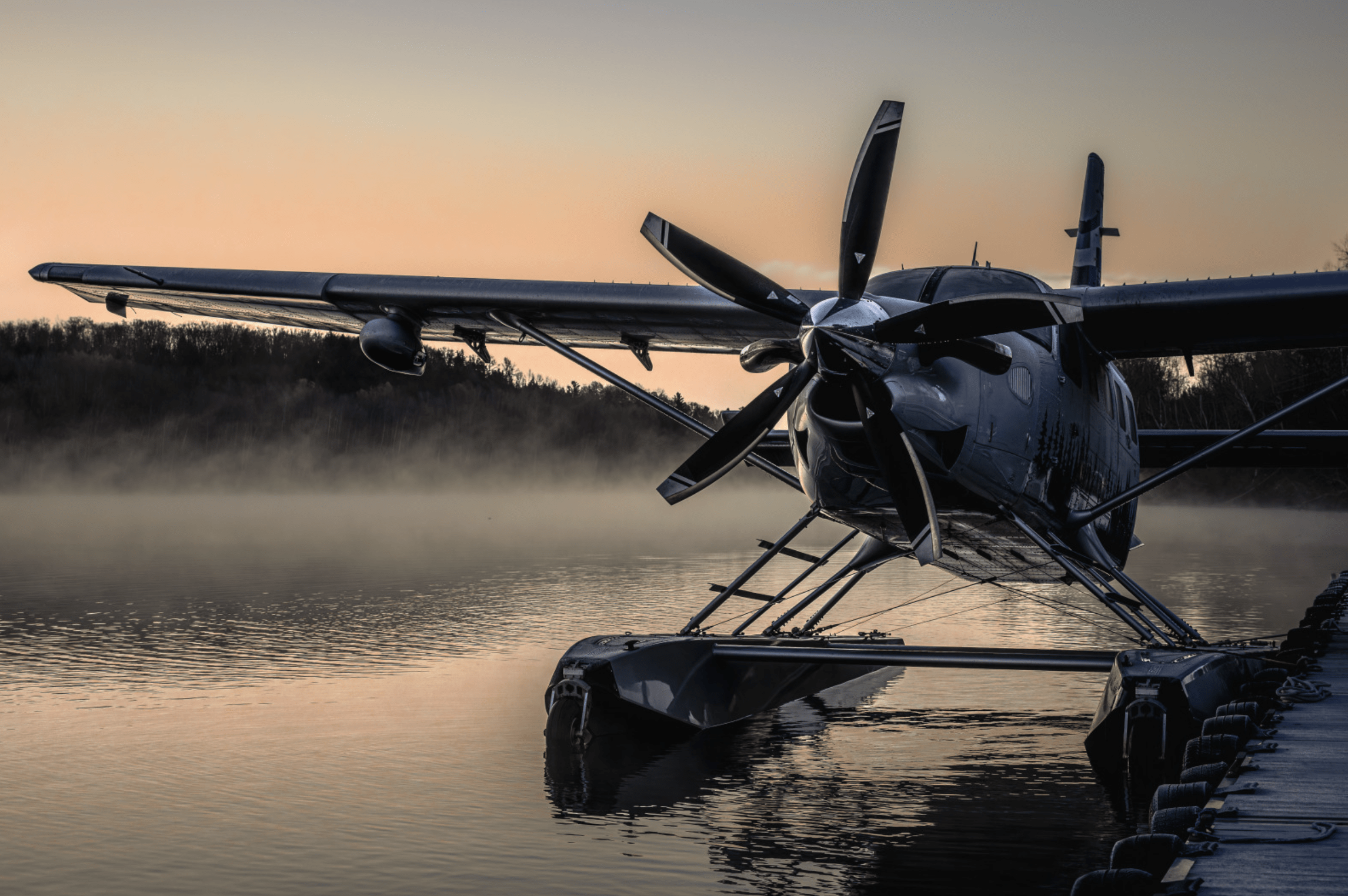 Daher Kodiak on floats at dawn
